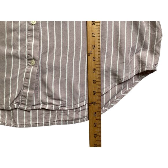Madewell Embroidered Bristol Button-Down Shirt pink pinstripe pattern size M - Picture 7 of 9